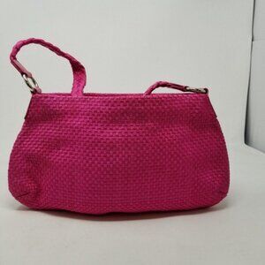 The Sak Women's Organizer Clutch Purse Hot Pink Woven Pattern w Strap